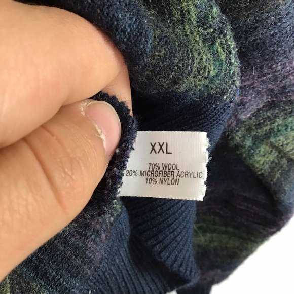 St Croix Coogi Sweater XXL Navy Green Purple - Picture 4 of 4